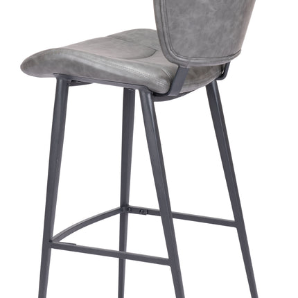 Terrence Barstool Vintage Gray Barstools TriadCommerceInc   