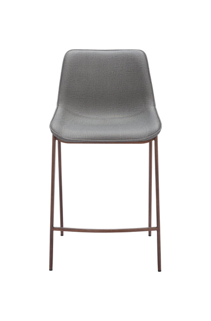 Magnus Counter Stool (Set of 2) Slate Gray & Walnut Counter Stools TriadCommerceInc   