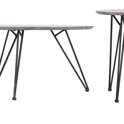 Kerris Coffee Table Set (2-Piece) Gray & Black Coffee Tables TriadCommerceInc   
