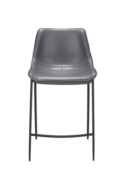 Magnus Counter Stool (Set of 2) Dark Gray & Black Counter Stools TriadCommerceInc   