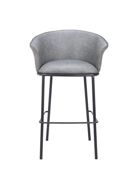 Garston Barstool Gray Barstools TriadCommerceInc   