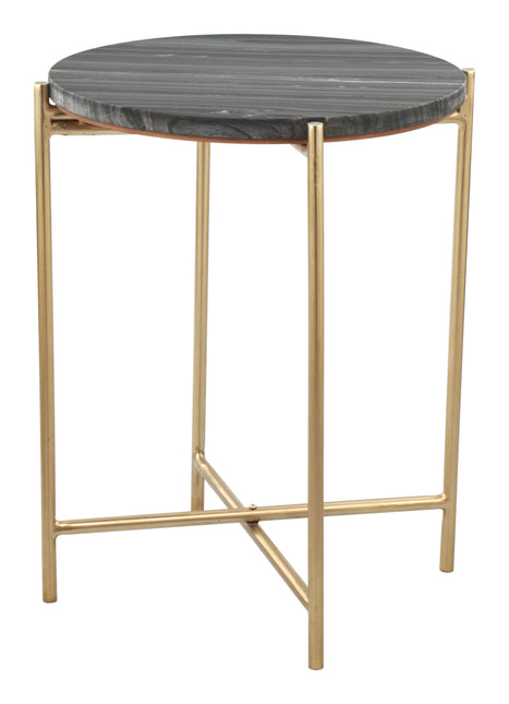 David Side Table Gray & Gold Side Tables TriadCommerceInc Default Title  