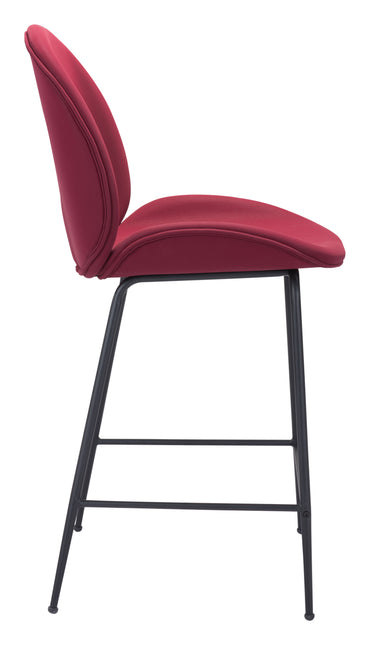 Miles Counter Stool Red Counter Stools TriadCommerceInc   