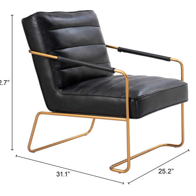Dallas Accent Chair Vintage Black Chairs TriadCommerceInc   