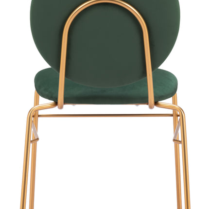 Odessa Dining Chair (Set of 2) Green & Gold Chairs TriadCommerceInc   
