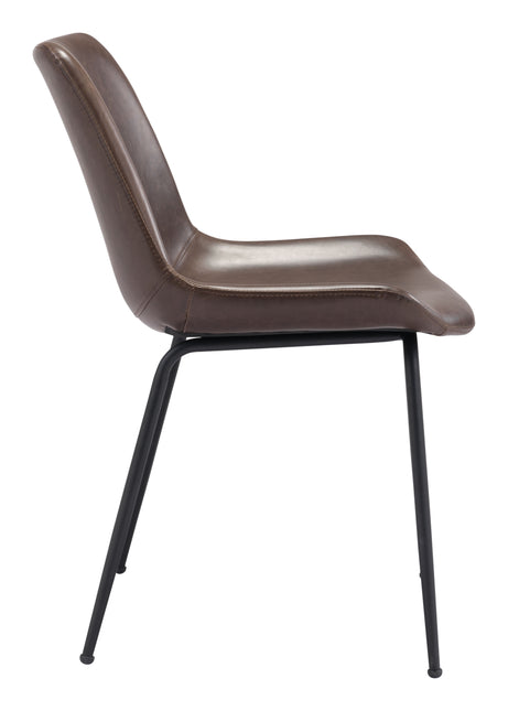 Byron Dining Chair (Set of 2) Brown Chairs TriadCommerceInc   