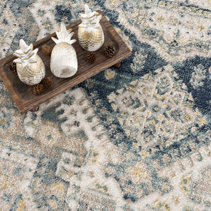 Brend Blue Medallion Area Rug - Clearance Rugs TriadCommerceInc