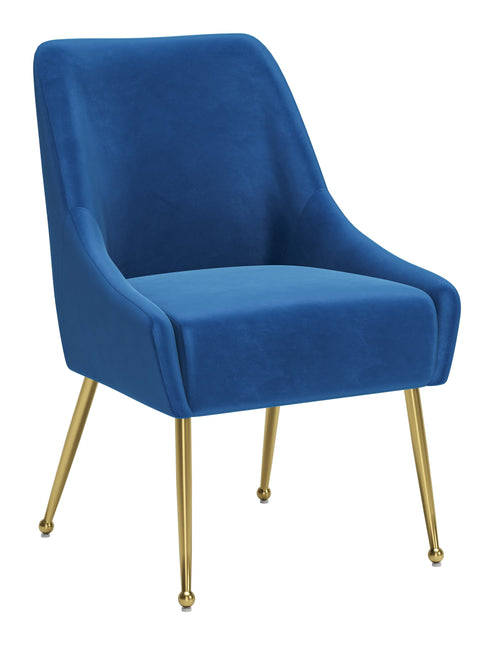 Maxine Dining Chair Navy Blue & Gold Chairs TriadCommerceInc Default Title  