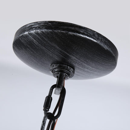 Cambon 6-Light Distressed Black Brushed Wood Chandelier Home Decor > Lighting > Ceiling Lights > Chandelier TriadCommerceInc