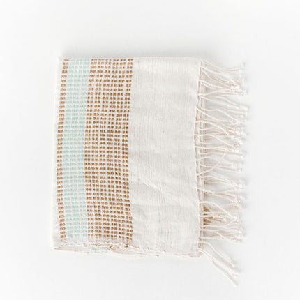 Camden Cotton Hand Towel Kitchen Towels TriadCommerceInc Azure and Sand  