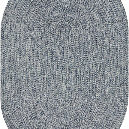 Blue Braided Faux Jute Rug Rugs TriadCommerceInc 6' x 9' Oval