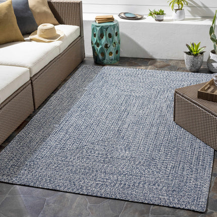 Blue Braided Faux Jute Rug Rugs TriadCommerceInc