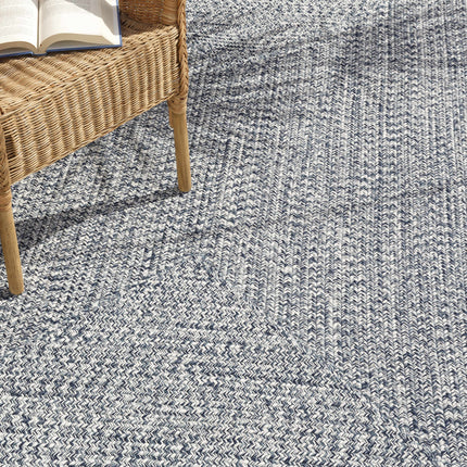 Blue Braided Faux Jute Rug Rugs TriadCommerceInc