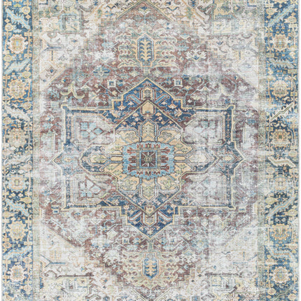 Blue Catigpian Distressed Washable Area Rug - Clearance Rugs TriadCommerceInc 7'6" x 9'6" Rectangle