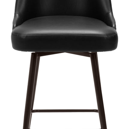 Keppel Swivel Counter Stool Black & Bronze Counter Stools TriadCommerceInc   