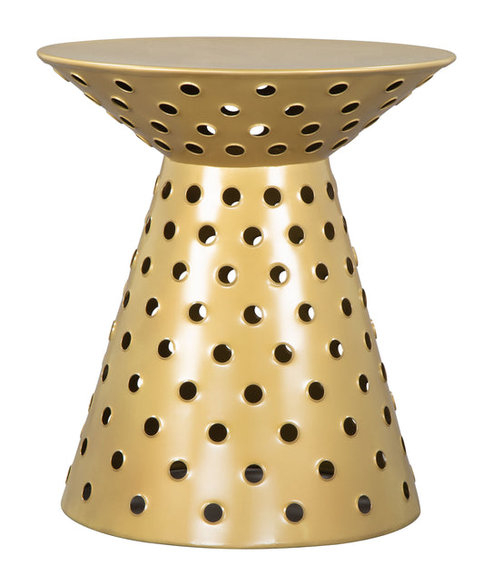 Proton Side Table Gold Side Tables TriadCommerceInc   