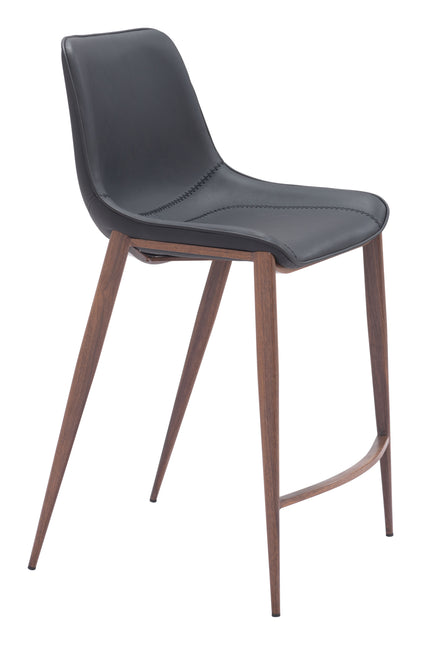 Magnus Counter Stool (Set of 2) Black & Walnut Counter Stools TriadCommerceInc Default Title  