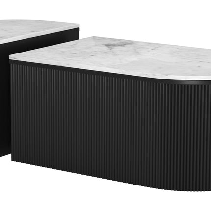 Ormara Coffee Table Set (2-Piece) White & Black Coffee Tables TriadCommerceInc Default Title  
