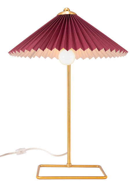 Charo Table Lamp Red & Gold Home Decor > Lighting > Lamp > Table Lamps TriadCommerceInc