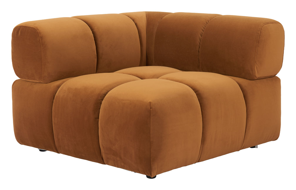 Rist Corner Chair Brown Sofas TriadCommerceInc   