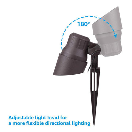 Black Integrated LED Outdoor Directional Spotlight Spot Light TriadCommerceInc