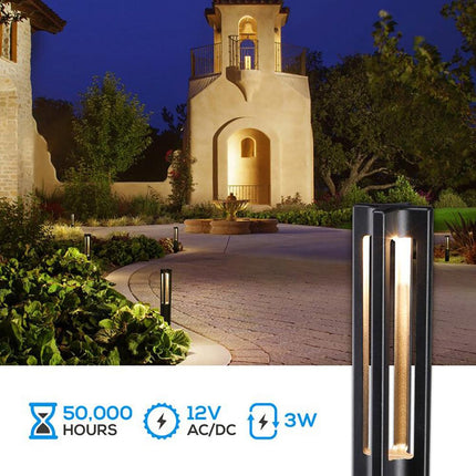 Low Voltage LED Outdoor Bollard Path Light Black Path Light TriadCommerceInc