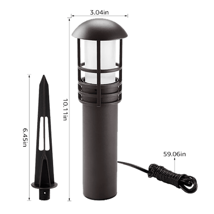 LED Garden Bollard Light 12V Warm White Outdoor Path Path Light TriadCommerceInc