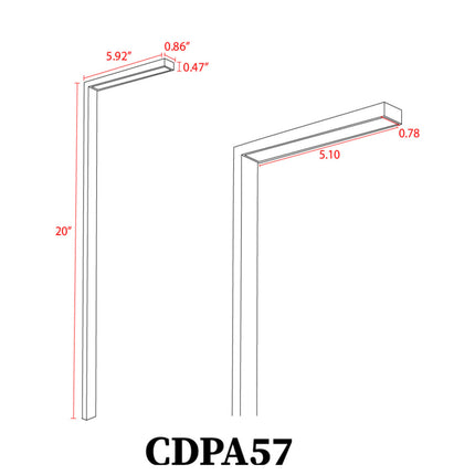 Aluminum LED Rectangular Bollard Path Light Path Light TriadCommerceInc
