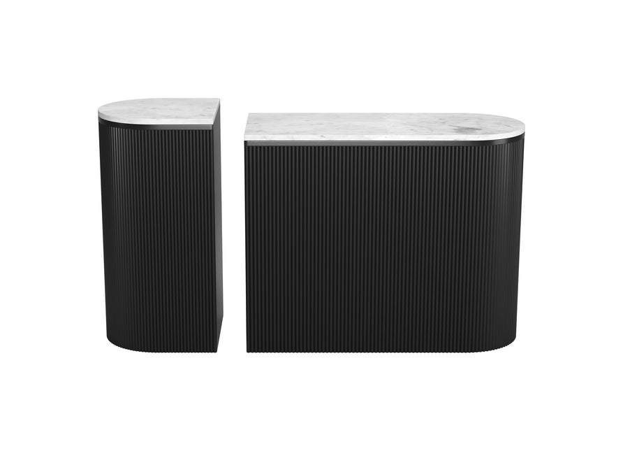 Ormara Console Table Set (2-Piece) White & Black Console Tables TriadCommerceInc   