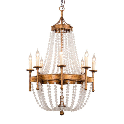 Chappell 8-Light Rustic Gold Empire Chandelier TriadCommerceInc Golden