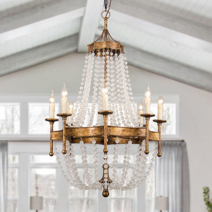 Chappell 8-Light Rustic Gold Empire Chandelier TriadCommerceInc