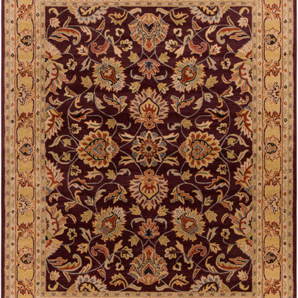 Cherryfield Burgundy 1024 Wool Area Rug Rugs TriadCommerceInc 7'6" x 9'6" Rectangle