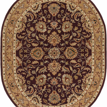 Cherryfield Burgundy 1024 Wool Area Rug Rugs TriadCommerceInc 8' x 10' Oval