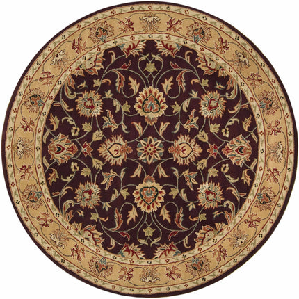 Cherryfield Burgundy 1024 Wool Area Rug Rugs TriadCommerceInc 8' Round