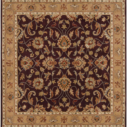 Cherryfield Burgundy 1024 Wool Area Rug Rugs TriadCommerceInc 8' Square