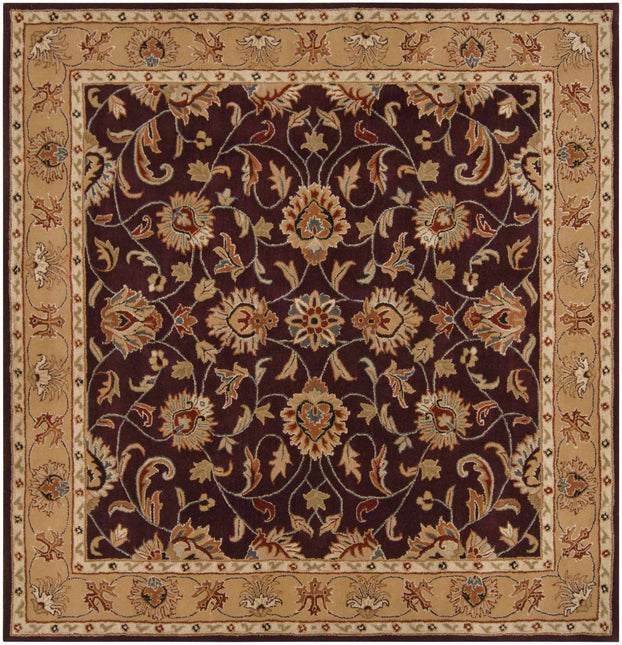 Cherryfield Burgundy 1024 Wool Area Rug Rugs TriadCommerceInc 8' Square