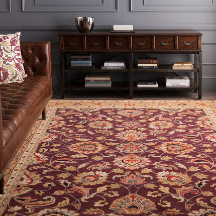 Cherryfield Burgundy 1024 Wool Area Rug Rugs TriadCommerceInc