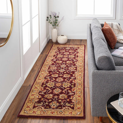 Cherryfield Burgundy 1024 Wool Area Rug Rugs TriadCommerceInc