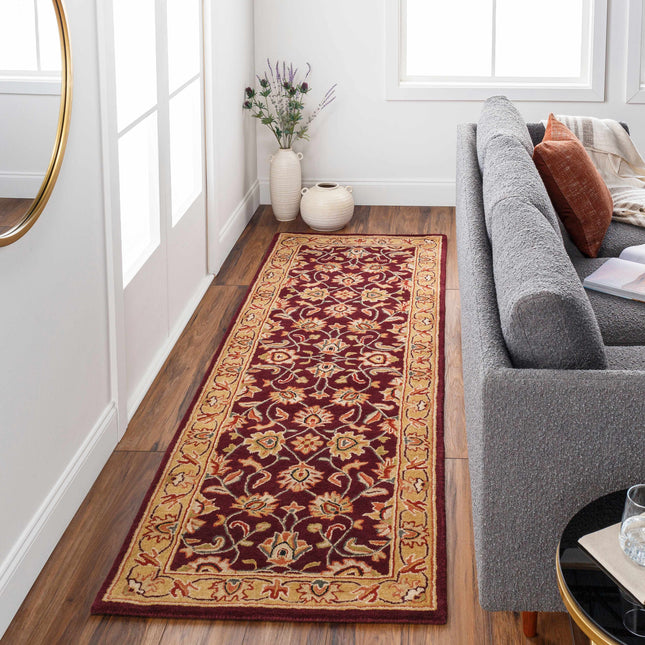 Cherryfield Burgundy 1024 Wool Area Rug Rugs TriadCommerceInc