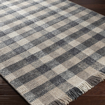Chilliwack Gray Plaid Wool Rug Rugs TriadCommerceInc