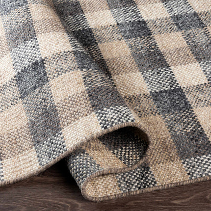 Chilliwack Gray Plaid Wool Rug Rugs TriadCommerceInc