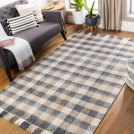 Chilliwack Gray Plaid Wool Rug Rugs TriadCommerceInc