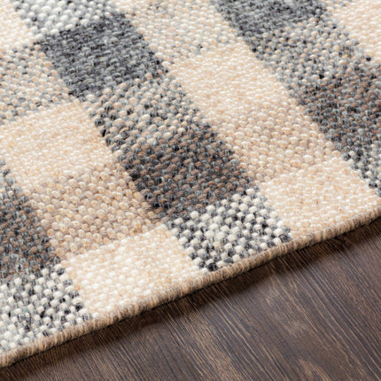 Chilliwack Gray Plaid Wool Rug Rugs TriadCommerceInc
