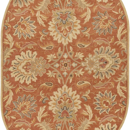 Chesterton Hand Tufted Orange 1112 Area Rug - Promo Rugs TriadCommerceInc 6' x 9' Oval