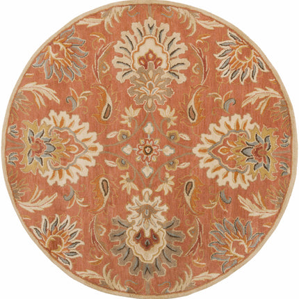 Chesterton Hand Tufted Orange 1112 Area Rug - Promo Rugs TriadCommerceInc 6' Round