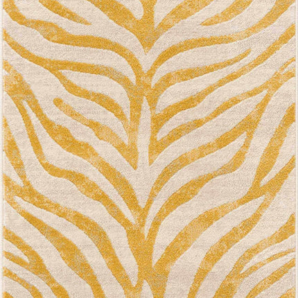 Yellow Terra Zebra Print Area Rug - Clearance Rugs TriadCommerceInc