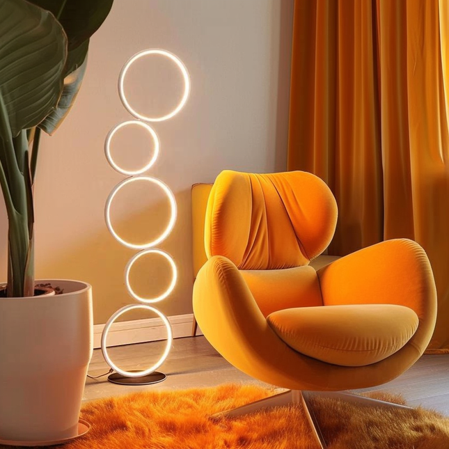 RGB Minimalist Circular Floor Lamp Floor Lamps TriadCommerceInc