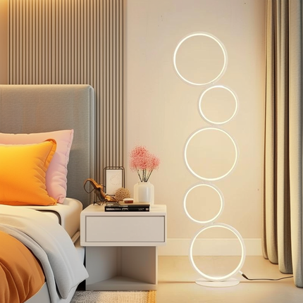 RGB Minimalist Circular Floor Lamp Floor Lamps TriadCommerceInc