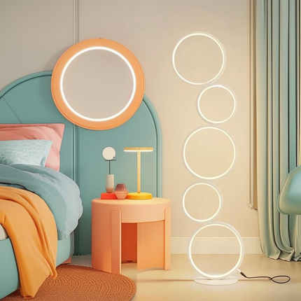 RGB Minimalist Circular Floor Lamp Floor Lamps TriadCommerceInc
