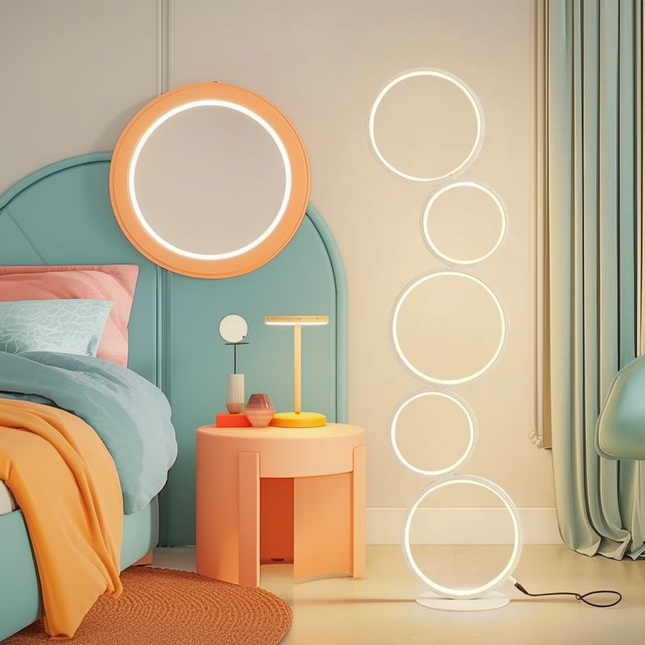 RGB Minimalist Circular Floor Lamp Floor Lamps TriadCommerceInc